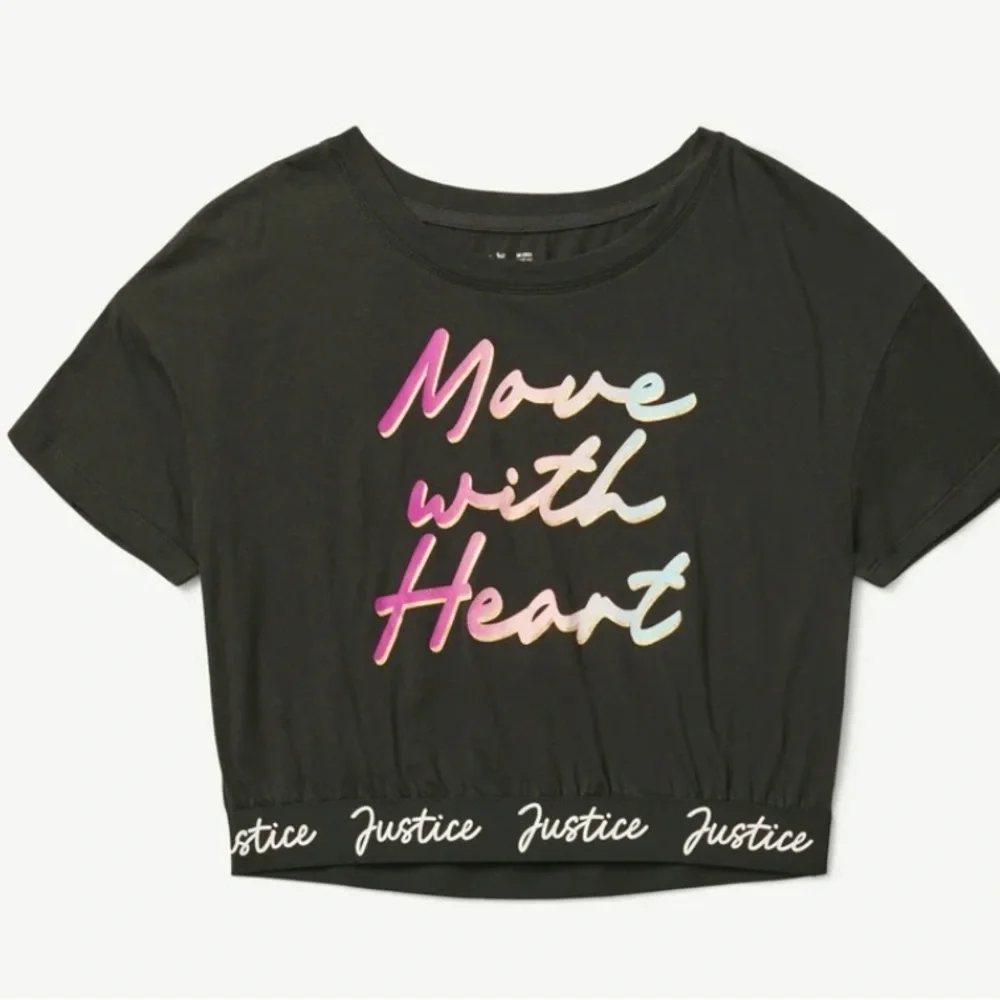 Justice Kids Black Graphic Tee!‎ NWT!